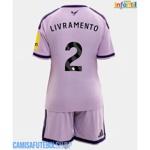 Camisa de time de futebol Newcastle United Tino Livramento #2 Replicas 3º Equipamento Infantil 2026-27 Manga Curta (+ Calças curtas)